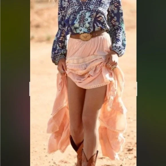 Spell Peach Prairie skirt - Picture 3 of 5